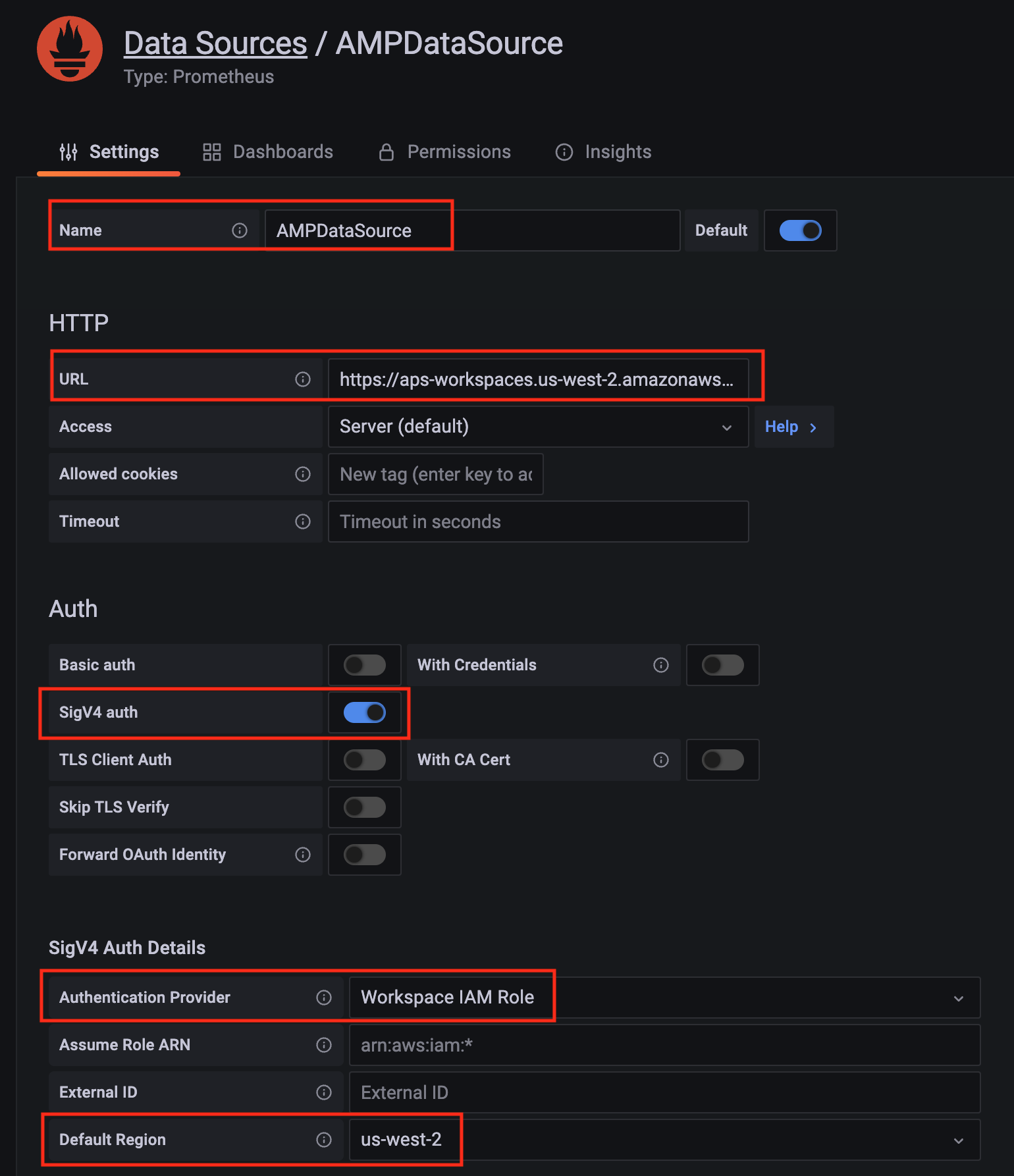 ADOT AMG Config Data Source